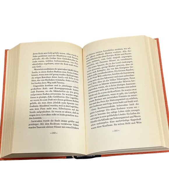 John Steinbeck "Eine Hand Voll Gold" Hardcover Quarter Leather 1953 Edition Germ - Picture 5 of 7